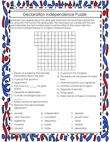 Declaration Independence Puzzle #01