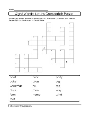Sight Words Crosspatch #06