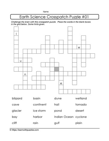 Science Crosspatch Puzzle