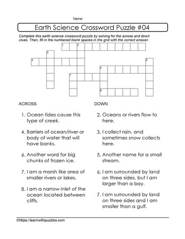 Earth Science Crossword-04