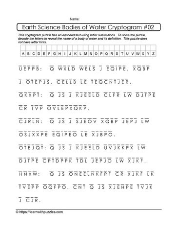Earth Science Cryptogram-02
