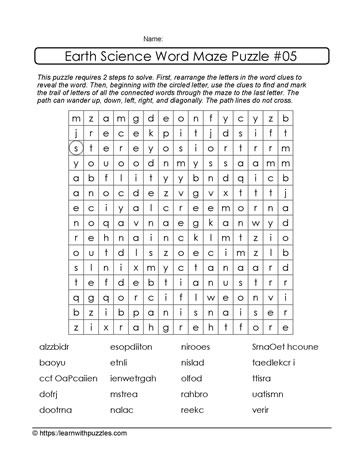 Word Maze Brain Teaser
