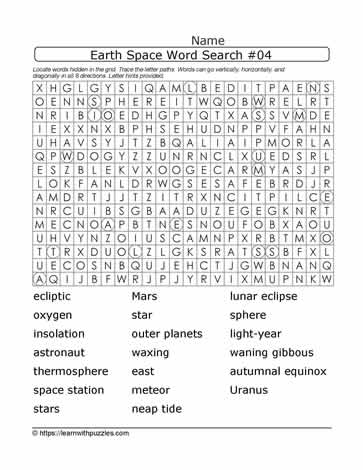 Earth Space Wordsearch 04