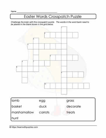 Hint Free Crosspatch Easter Puzzle