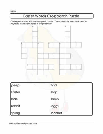 10 Hint Free Crosspatch Easter Puzzle