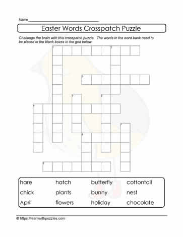 Hint Free Easter Crosspatch