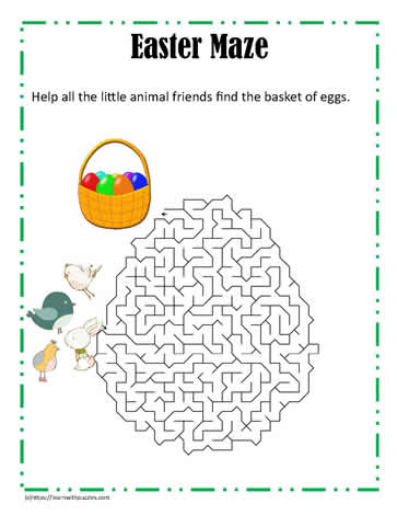 Easter Egg Maze Puzzle