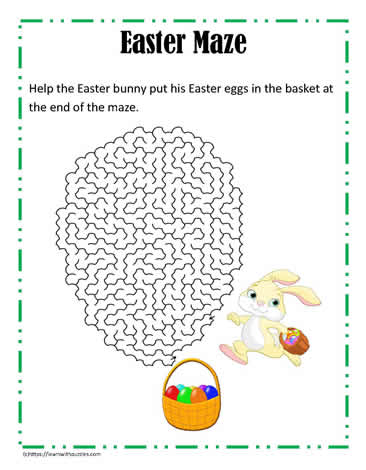 Hoppy Easter Egg Maze Puzzle