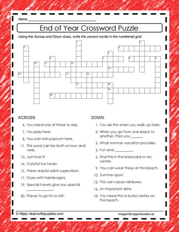 End of Year Crossword #04