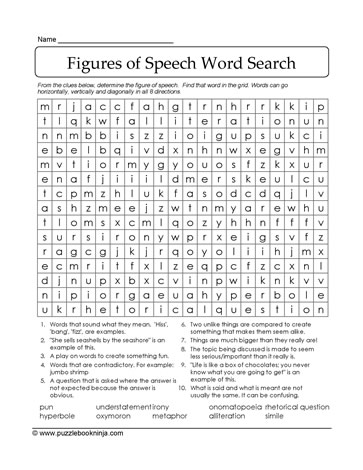 Word Search Speech Terms