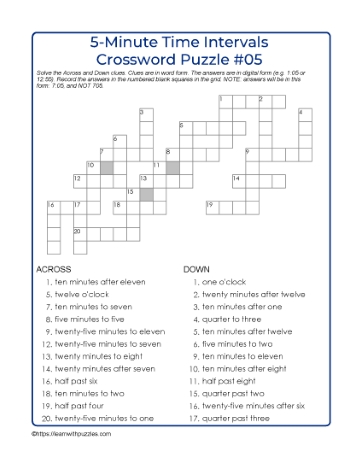 5-Minute Intervals Crossword-05