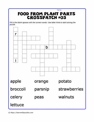 Food from Plant Parts Crosspatch#03