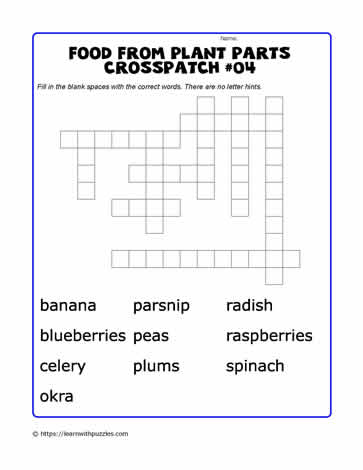 Food from Plant Parts Crosspatch#04