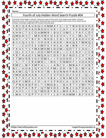 July 4th Hidden Word Search-04