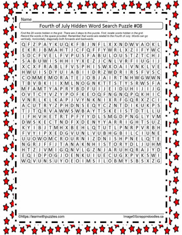 July 4th Hidden Word Search-08