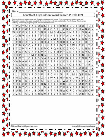 July 4th Hidden Word Search-09
