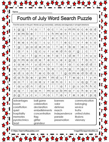 July 4th Word Search #02