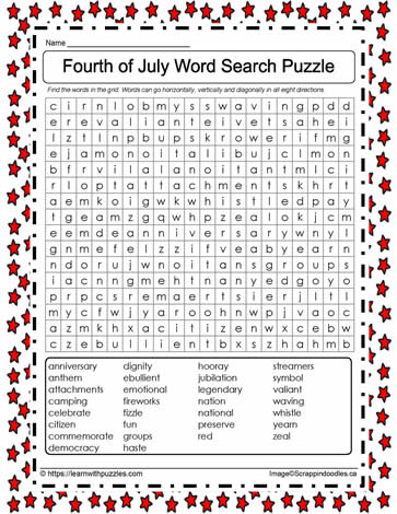 July 4th Word Search #05