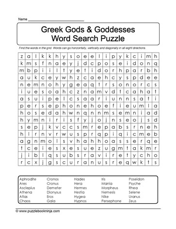 Gods & Goddesses-Greek