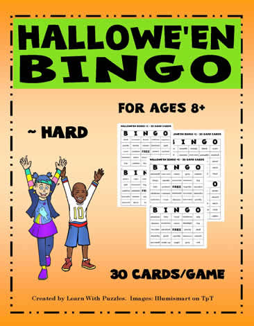 Halloween Bingo Game - Hard#01