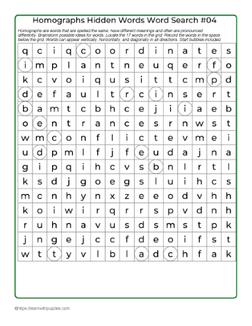 Hidden Words Word Search 04