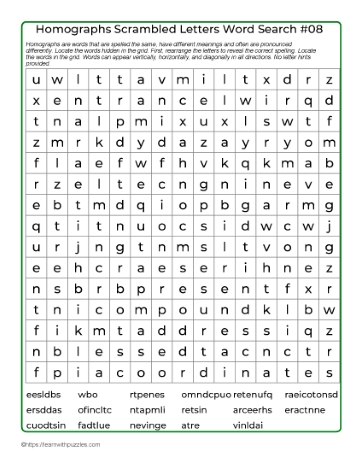 Scrambled Letters Word Search08