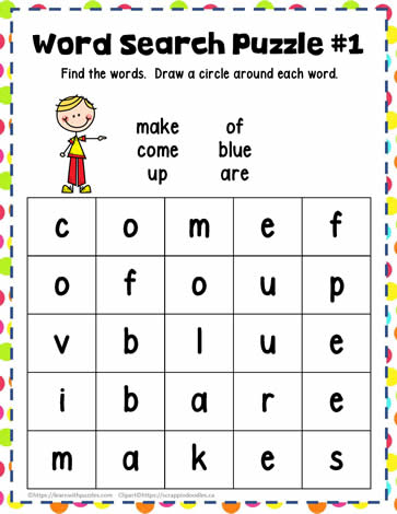 Find the Sight Words 1