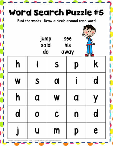 Find the Sight Words 5
