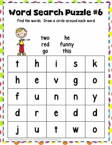 Find the Sight Words 6
