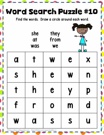 Find the Sight Words 10