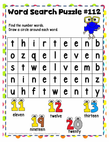 Find the Number Words 5