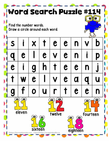 Find the Number Words 7