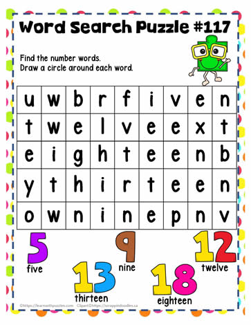 Find the Number Words 10