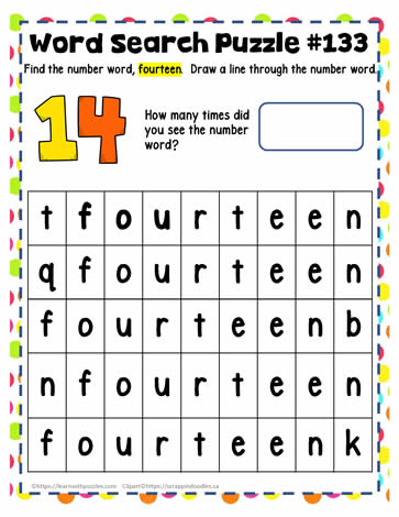 Find the Word fourteen