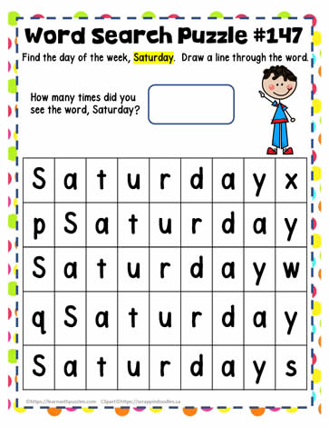 Find the Word Saturday