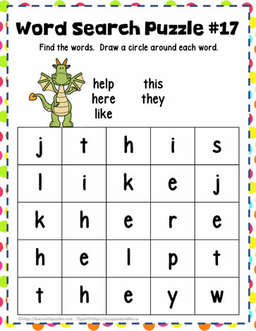 Find the Sight Words 17