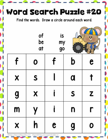 Find the Sight Words 20