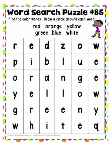 Find the Color Words 1