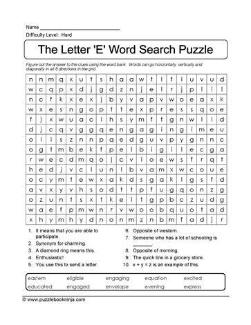 Challenge WordSearch Puzzle