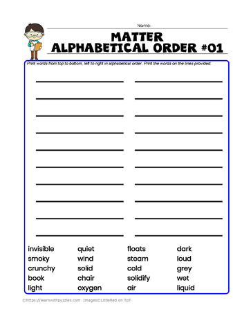 Matter Alphabetical Order-01
