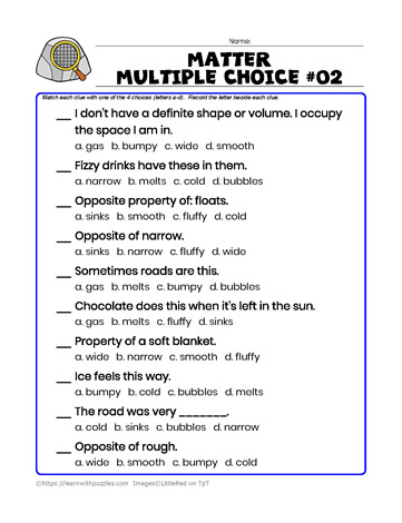 Matter Multiple Choice-02