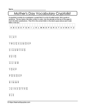 Mother's Day Cryptolist 11