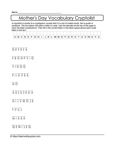Mother's Day Cryptolist 15