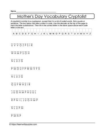 Mother's Day Cryptolist 17
