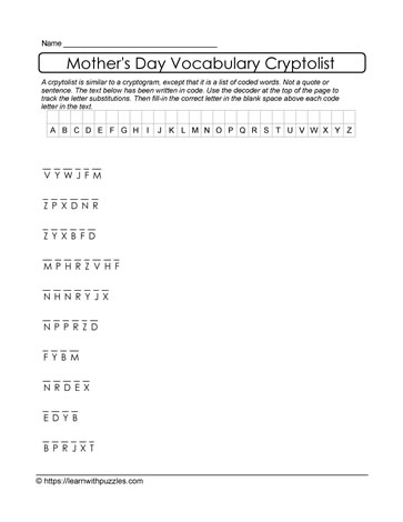 Mother's Day Cryptolist 19