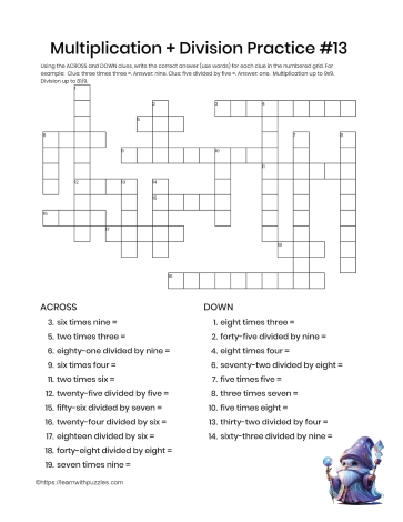 Multiplication Division 3rd Grade #13