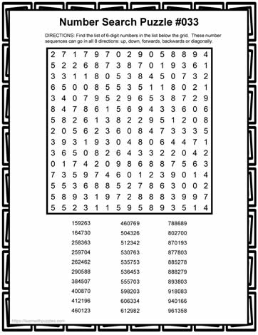 6-Digit Number Search-033