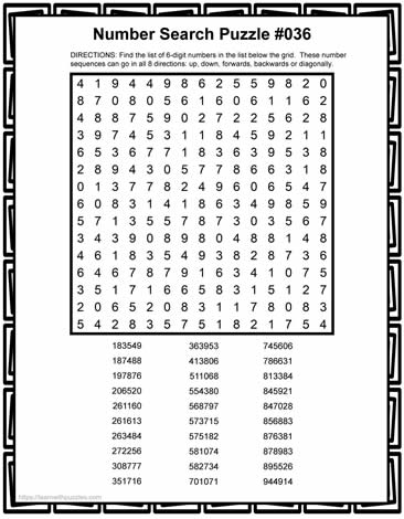 6-Digit Number Search-036