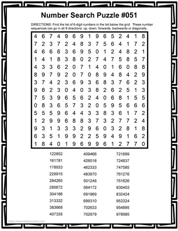 6-Digit Number Search-051