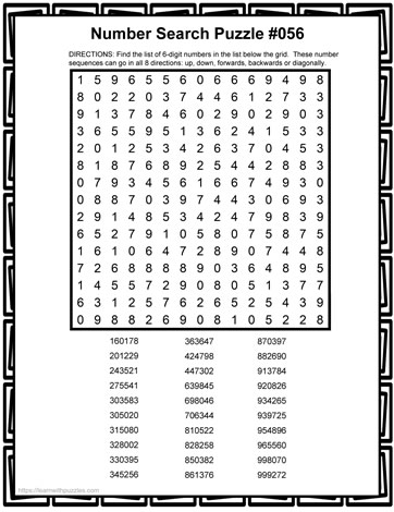 6-Digit Number Search-056